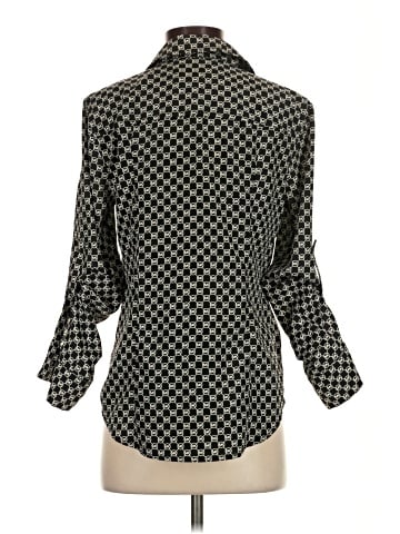 MICHAEL Michael Kors 3/4 Sleeve Button-Down Shirt (view 2)