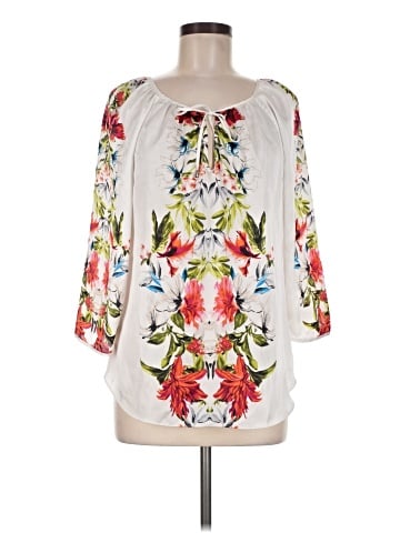 White House Black Market 3/4 Sleeve Blouse (view 1)