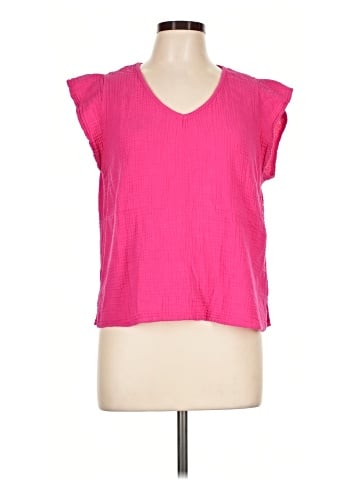 Three Dots Short Sleeve Top (view 1)