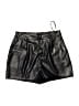 Missguided 100% Polyurethane Metallic Black Shorts Size 6 - photo 1
