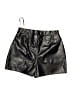 Missguided 100% Polyurethane Metallic Black Shorts Size 6 - photo 2
