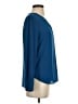Ann Taylor 100% Polyester Blue Long Sleeve Blouse Size S - photo 4