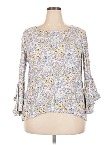LC Lauren Conrad 3/4 Sleeve Blouse (view 1)