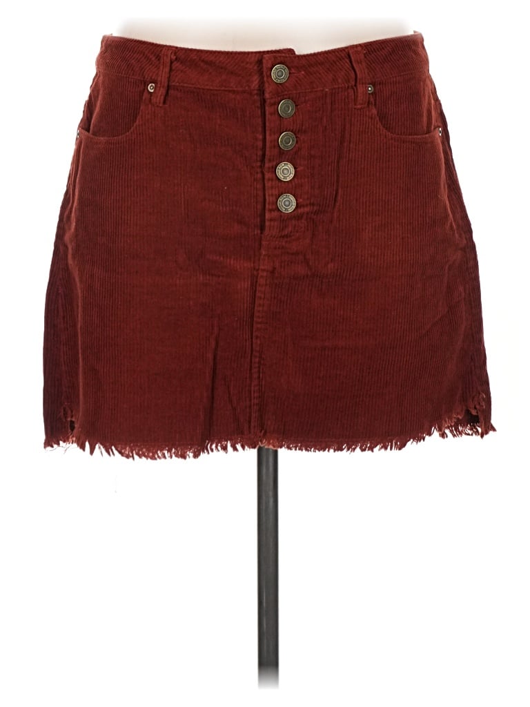 Pre-owned Indigo Rein Casual Skirt In Burgundy