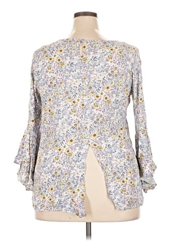 LC Lauren Conrad 3/4 Sleeve Blouse (view 2)