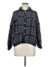 Tiny Plaid Gray 3/4 Sleeve Button-Down Shirt Size M (estimated) - photo 1