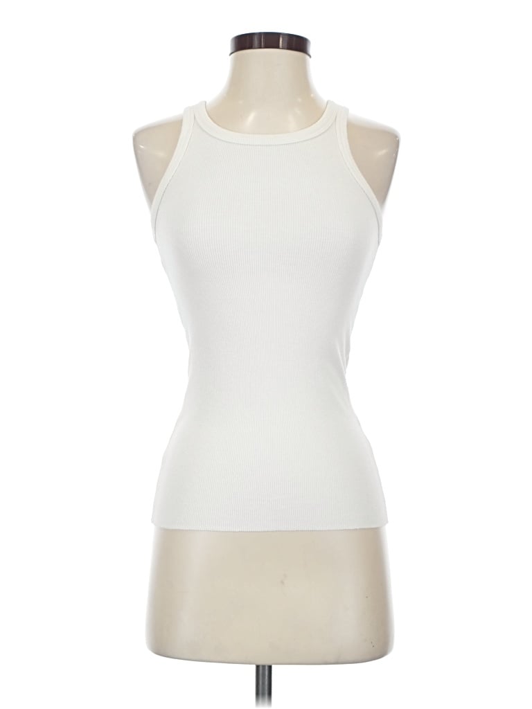 Pre-owned Éterne Tank Top Ivory Halter Neckline Tops