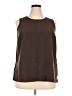 Roaman's 100% Polyester Brown Sleeveless Blouse Size 18W - photo 1