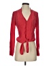 Bebe 100% Silk Red 3/4 Sleeve Silk Top Size S - photo 1