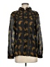 Massimo Dutti Animal Print Black Long Sleeve Blouse Size 0 - photo 1