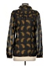 Massimo Dutti Animal Print Black Long Sleeve Blouse Size 0 - photo 2