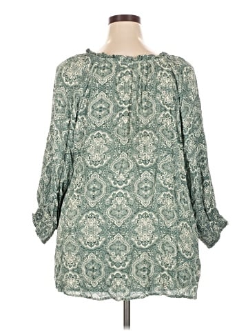 Indigo Rose 3/4 Sleeve Blouse (view 2)
