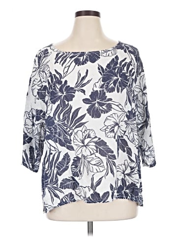 MADE IN ITALY 3/4 Sleeve Blouse (view 1)