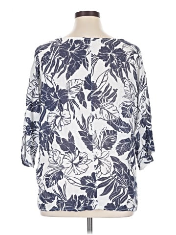MADE IN ITALY 3/4 Sleeve Blouse (view 2)