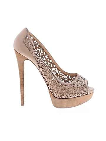 Christian Louboutin Leather Pampas Peep Toe Pumps 150mm (view 1)