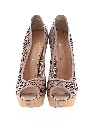 Christian Louboutin Leather Pampas Peep Toe Pumps 150mm (view 2)