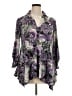 Essentials Paisley Purple 3/4 Sleeve Blouse Size 0X - photo 1