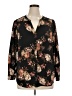db established 1962 Floral Black Long Sleeve Blouse Size 1X - photo 1