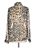 ASOS Animal Print Silver Long Sleeve Blouse Size 12 - photo 2