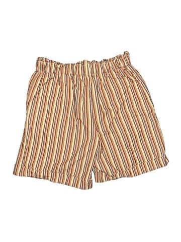 Madewell Drawstring Pull-On Mid-Length Shorts in Rainbow Stripe (view 2)