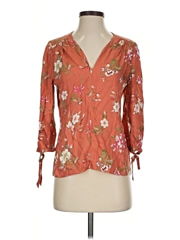 Rebecca Taylor 3/4 Sleeve Silk Top (view 1)