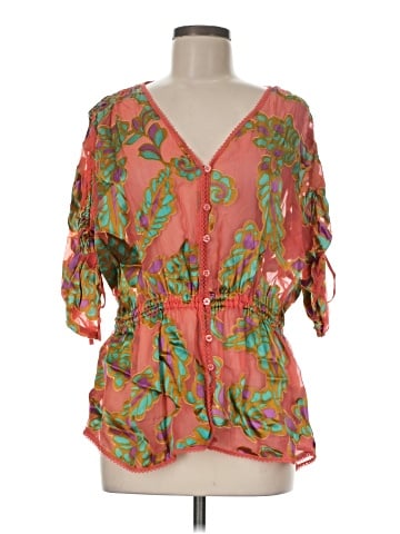 Hale Bob 3/4 Sleeve Silk Top (view 1)
