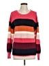 Talbots Color Block Orange Pullover Sweater Size L - photo 1