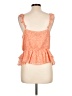 Express 100% Polyester Orange Sleeveless Blouse Size L - photo 2