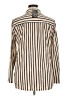Fred David Stripes Ivory Long Sleeve Blouse Size 1X - photo 2