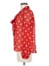 H&M 100% Polyester Polka Dots Red Long Sleeve Blouse Size 8 - photo 5