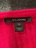 St. John Hearts Pink Wool Pullover Sweater Size XL - photo 7