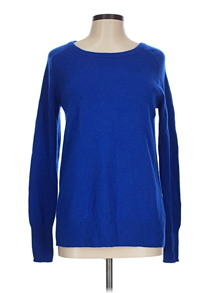 Pre-owned Halogen Cashmere Pullover Sweater In Blue