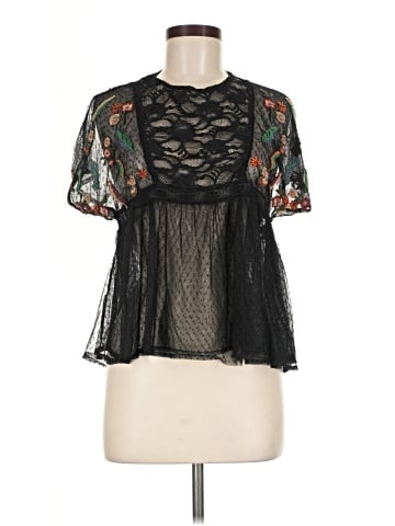 Zara Basic Short Sleeve Blouse (view 1)