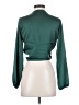 Assorted Brands 100% Polyester Green Long Sleeve Blouse Size P (estimated, petite) - photo 2
