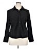 Worthington Chevron-herringbone Black Long Sleeve Blouse Size XL Petite - photo 1
