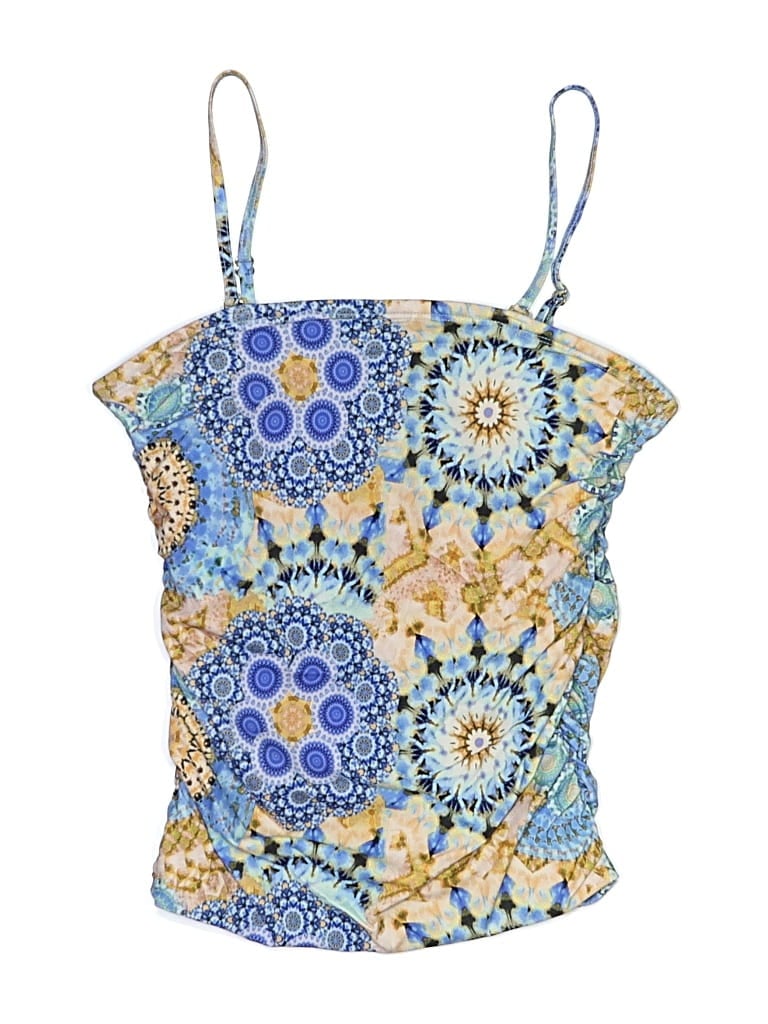Pre-owned Venus Swimsuit Top Blue Paisley Pattern Swimwear