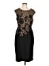 Connected Apparel Graphic Black Cocktail Dress Size 12 - photo 1