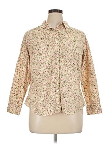 Talbots 3/4 Sleeve Button-Down Shirt (view 1)