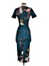 ASOS Graphic Teal Cocktail Dress Size 2 - photo 2