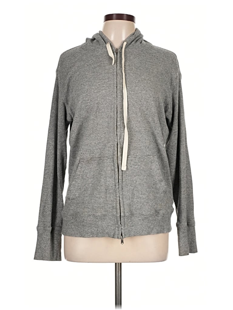 Pre-owned Jcrew Zip Up Hoodie In Gray