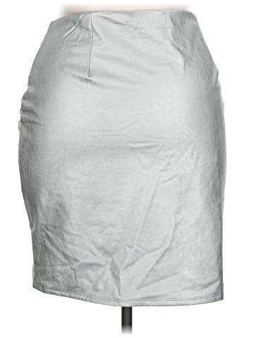 Naked Wardrobe Faux Leather Skirt (view 2)