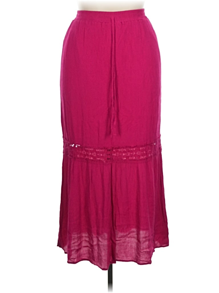 Pre-owned Faded Glory Casual Skirt In Burgundy