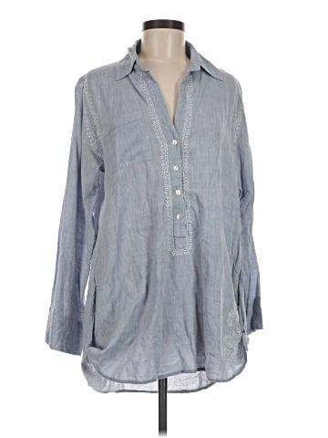Subtle Luxury 3/4 Sleeve Button-Down Shirt (view 1)