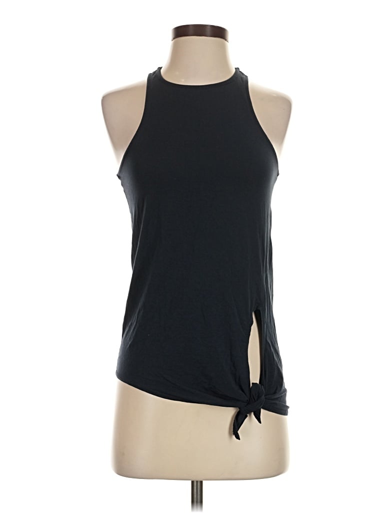 Pre-owned Carbon38 Tank Top Black Halter Neckline Tops