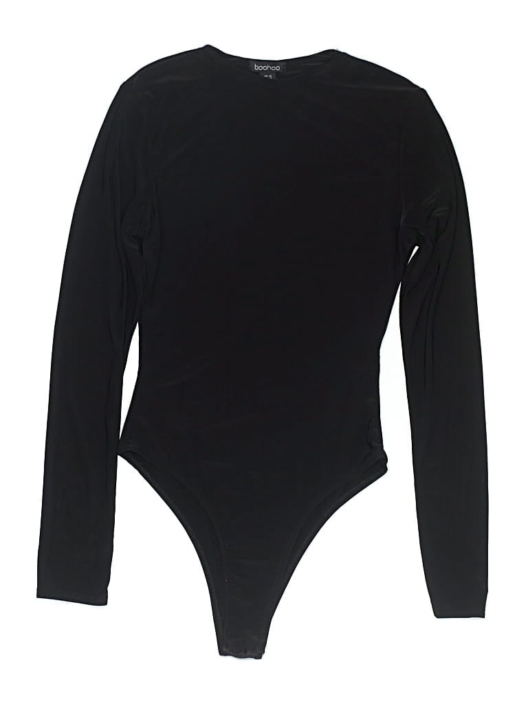 Pre-owned Boohoo Bodysuit In Black
