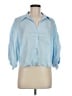 Zara Blue 3/4 Sleeve Button-Down Shirt Size M - photo 1