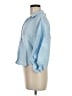 Zara Blue 3/4 Sleeve Button-Down Shirt Size M - photo 5