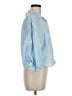 Zara Blue 3/4 Sleeve Button-Down Shirt Size M - photo 4