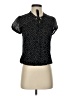 Ann Taylor LOFT 100% Polyester Polka Dots Black Short Sleeve Blouse Size XS (petite) - photo 1