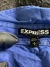 Express 100% Cotton Blue Short Sleeve Blouse Size L - photo 7